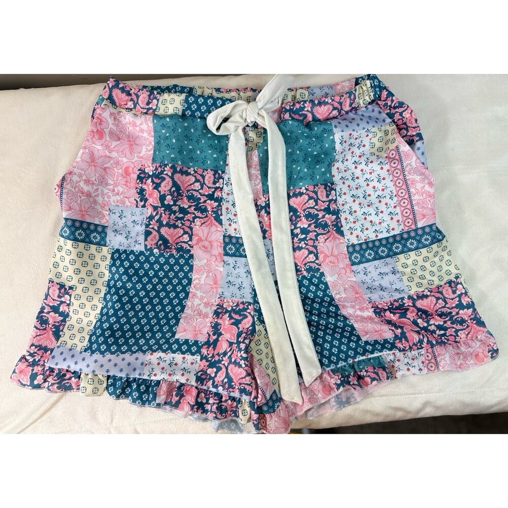 Patchwork Cottagecore Prairie Shorts Floral Coquette Ruffle